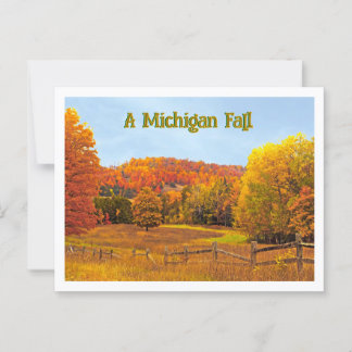 Ein Michigan Fall Postkarte