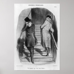 Ein Mieter, der drei Bedingungen schuldet Poster