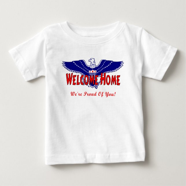 Ein militärisches willkommenes Zuhause Baby T-shirt (Vorderseite)