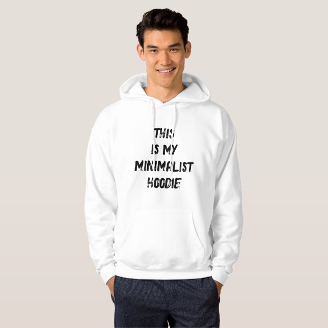Ein minimalistischer Langschlauchhooder Hoodie (Vorne ganz)
