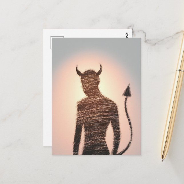 Ein minimalistischer, rosa lila Hintergrund Postkarte (Vorderseite/Rückseite Beispiel)