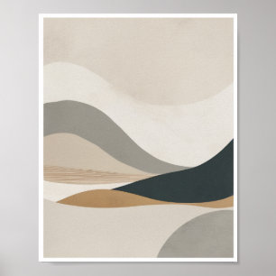 ein minimalistisches Design für abstrakte Kunst Poster