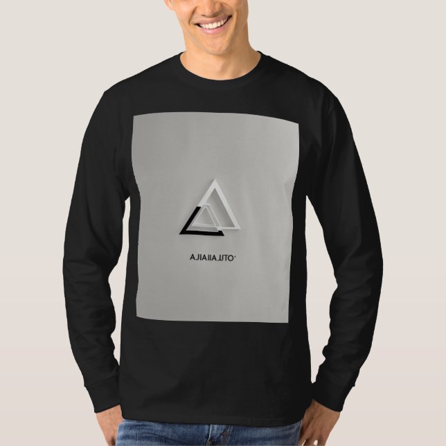 ein minimalistisches Herrenhemddesign T-Shirt (Vorderseite)