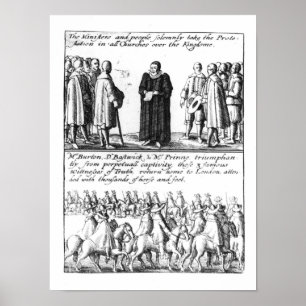 Ein Minister, der das Protestation übernimmt Poster