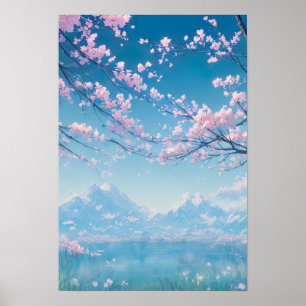 Ein Misty Morning am See Poster