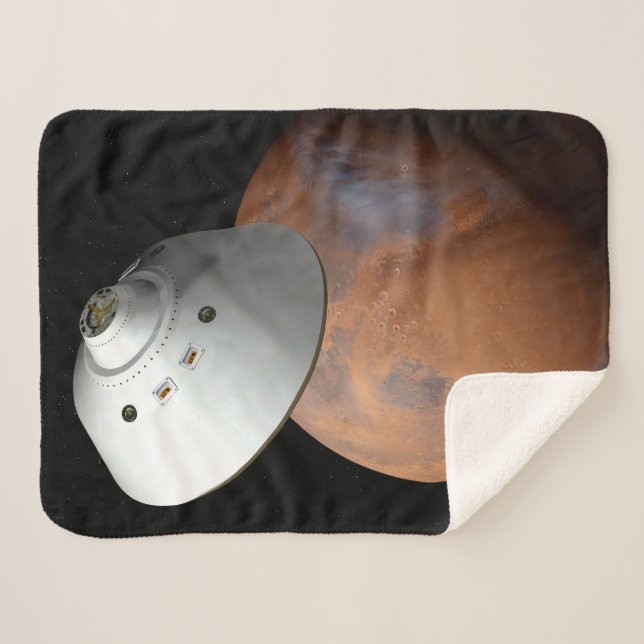 Ein mit Aeroshell angereichertes Raumfahrzeug nähe Sherpadecke (Vorderseite (Horizontal))