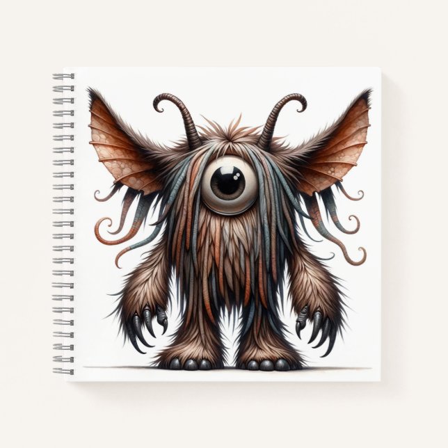 Ein Mit Augen Monster-Notebook Notizbuch (Vorderseite)