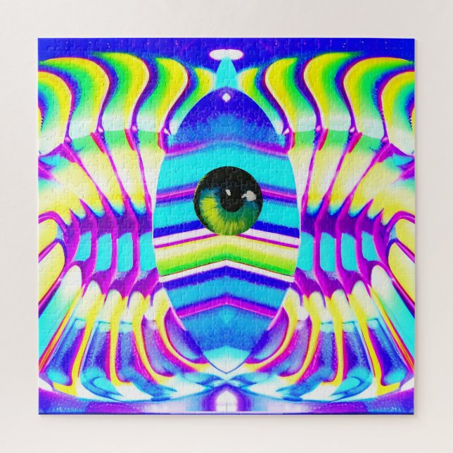 Ein Mit Augen Star Beast Ken Gage Psychedelic Art Puzzle (Vertikal)
