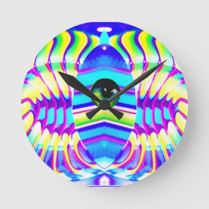 Ein Mit Augen Star Beast Ken Gage Psychedelic Art Runde Wanduhr