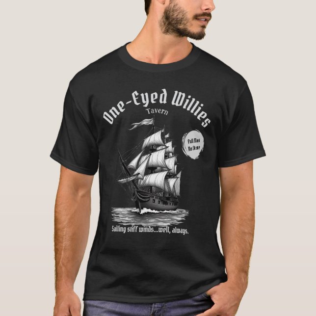 Ein Mit Augen Willies Pirate Ship Funny T - Shirt (Vorderseite)