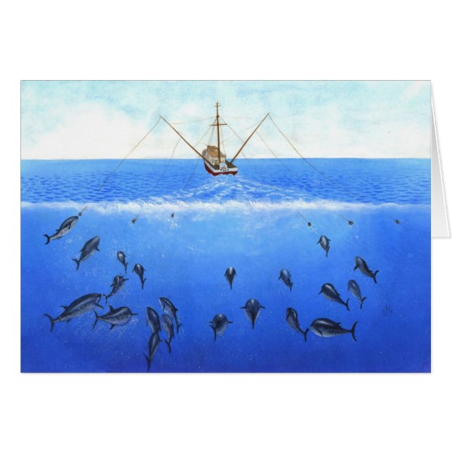 Ein mit der Schleppangel fischenes Boot (Vorderseite (Horizontal))