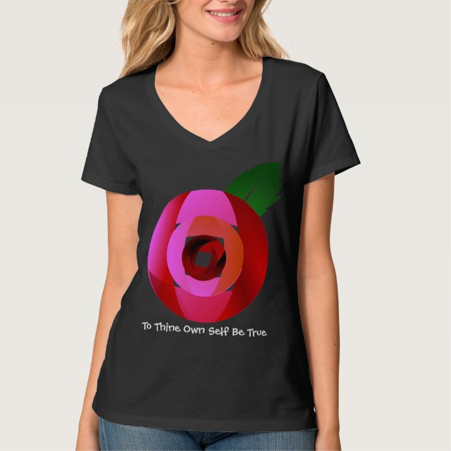 Ein moderner T - Shirt der Rose (Vorderseite)