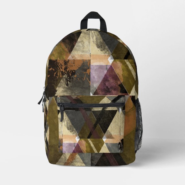 Ein modernes abstraktes Design Bedruckter Rucksack (Vorderseite)