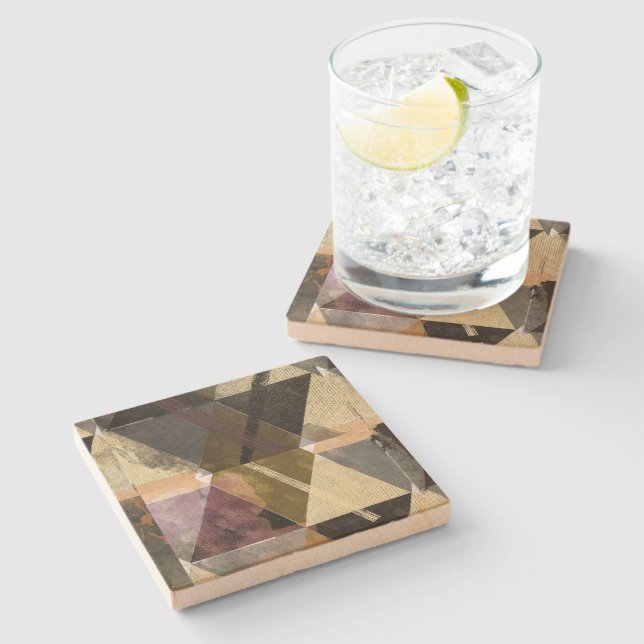 Ein modernes abstraktes Design Steinuntersetzer (Seitenansicht)