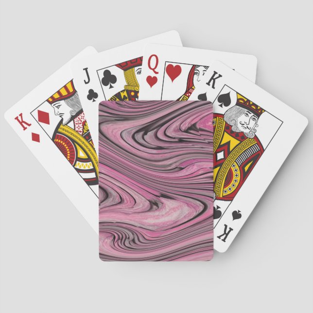 Ein modernes abstraktes rosa schwarzes spielkarten (Rückseite)