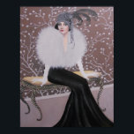 EIN MODERNES ART DECO LADY POSTER<br><div class="desc">Original Acryl Deko Figur Malerei von Dian... ... ...  eine sehr elegante und weibliche Dame aus der Deko-Zeit,  die auf einer Bank sitzt. Ein Element,  das einen beliebigen Teil Ihrer Zuhause erweitern würde. Ideal für eine zeitgenössische Dekoration. Auch ein tolles Geschenk für Vintage Liebhaber.</div>