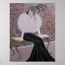 EIN MODERNES ART DECO LADY POSTER