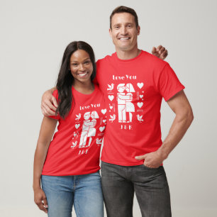 Ein modernes Bauhaus Valentinstag T-Shirt