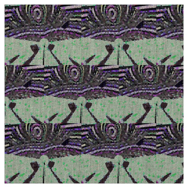 Ein modernes Geschenk, Mosaik in hellgrüner Farbe  Stoff (Muster)