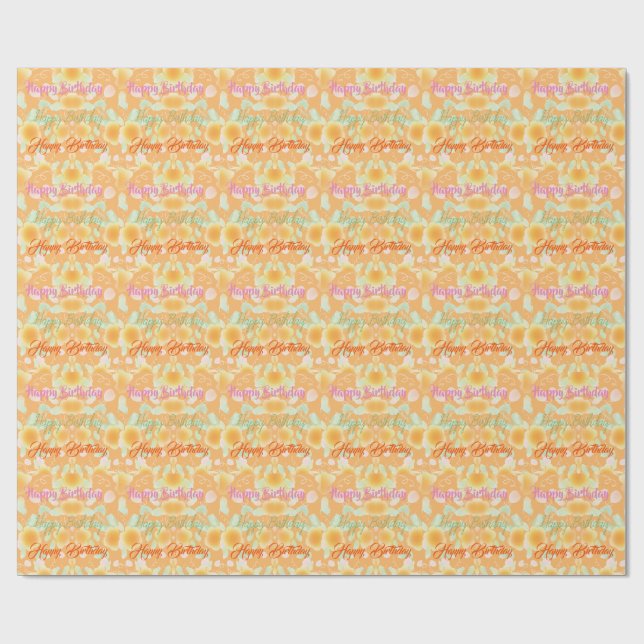 Ein modernes Glück zum Geburtstag Geschenkpapier (Flach)