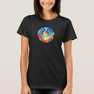 Ein modernes naturgetreues abstraktes T - Shirt-De T-Shirt