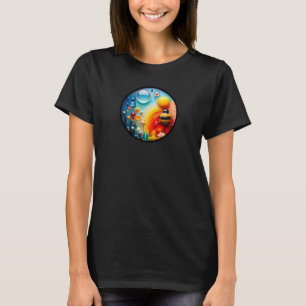 Ein modernes naturgetreues abstraktes T - Shirt-De T-Shirt