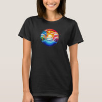 Ein modernes naturgetreues abstraktes T - Shirt-De