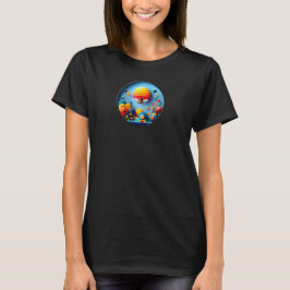 Ein modernes naturgetreues abstraktes T - Shirt-De T-Shirt