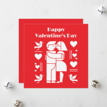 Ein modernes Valentinstag im Bauhaus-Stil
