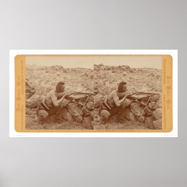 Ein Modoc Brave auf dem Kriegspfad (1172) Poster (Vorne)