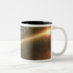 Ein möglicher neu entdeckter Planet Zweifarbige Tasse