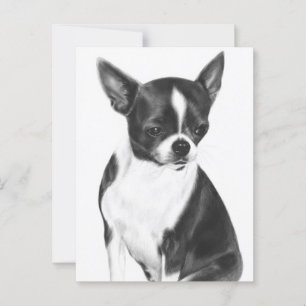 Ein Moment der Ruhe - Handgemalt Chihuahua Portrai Postkarte