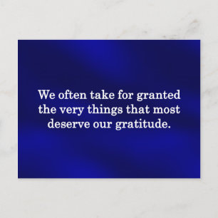 Ein Moment des Dankes Postkarte