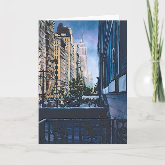 Ein Moment in der Stadt beschränkt Grußkarte Karte (Vorderseite)