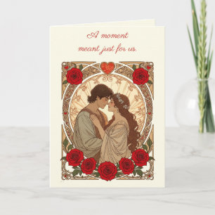 Ein Moment nur für uns Romantische Art Nouveau Karte
