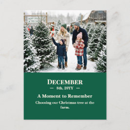 Ein Moment zum Erinnern Dezember-Erinnerungsfoto Postkarte
