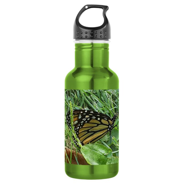 Ein Monarchen-Schmetterling Edelstahlflasche (Vorderseite)
