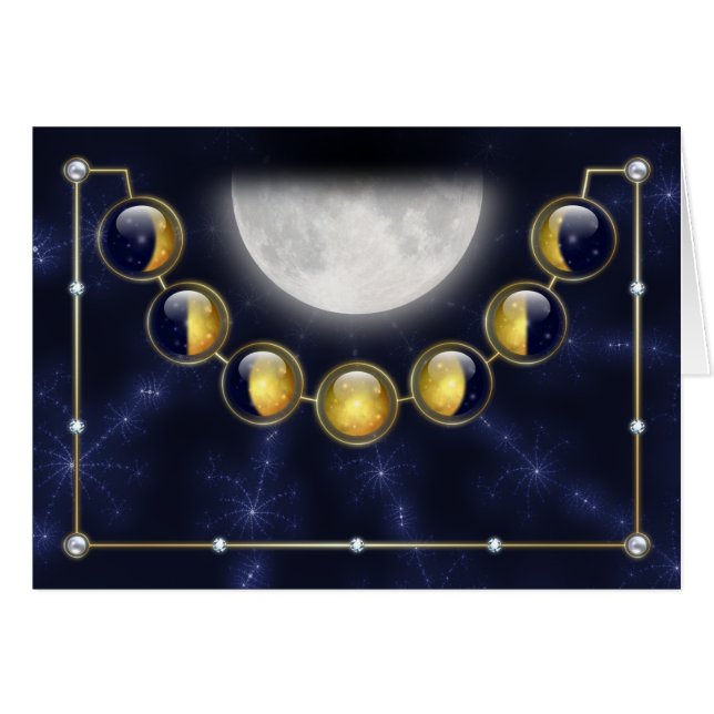 Ein Monat im Leben der Mondkarte (Vorderseite (Horizontal))