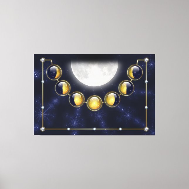 Ein Monat im Leben des Mondes Leinwand drucksvoll (Vorderseite)