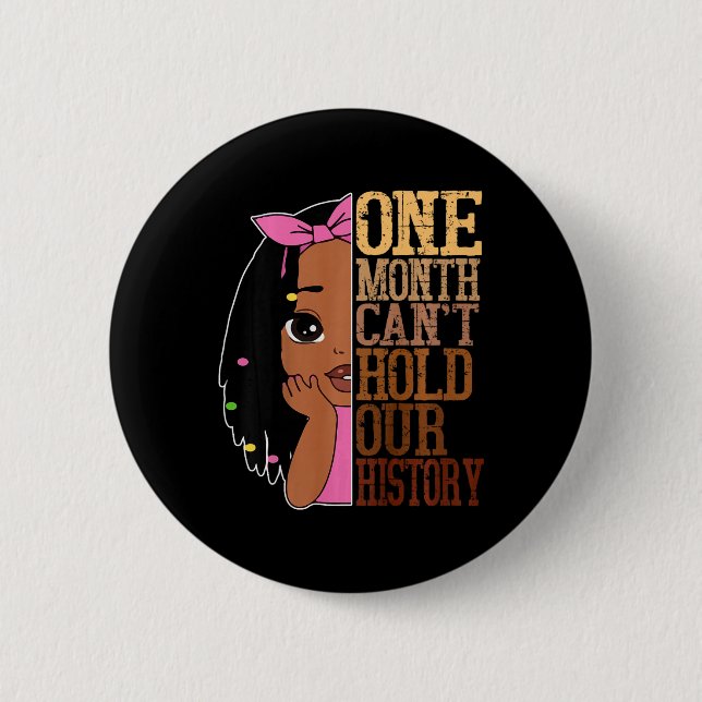 Ein Monat kann den schwarzen Geschichtsmonat Afrik Button (Vorderseite)