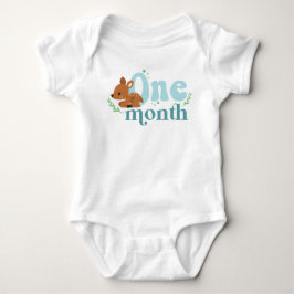 Ein Monat Meilenstein Blue Baby Bodysuit Strampler