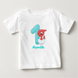 Ein Monat niedlicher Dinosaurier Baby T-shirt