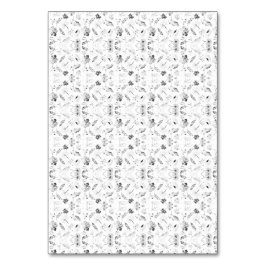 Ein monochromatisches Design, das eine Vielzahl vo Tischnummer