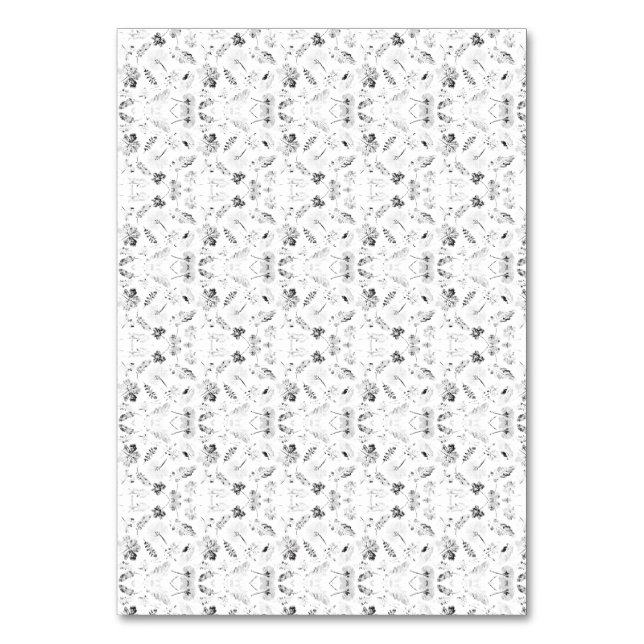 Ein monochromatisches Design, das eine Vielzahl vo Tischnummer (Vorderseite)