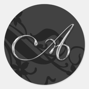 Ein Monogram Letter Wedding Umschlag Aufkleber Sti