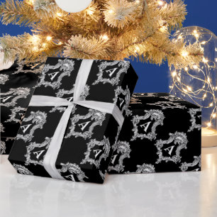 Ein Monogramm-Anfangspapier Geschenkpapier