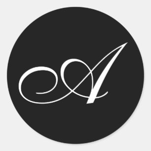 Ein Monogramm-Aufkleber Runder Aufkleber
