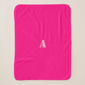 Ein Monogramm dunkelrosa Fleece-Leder Sherpadecke