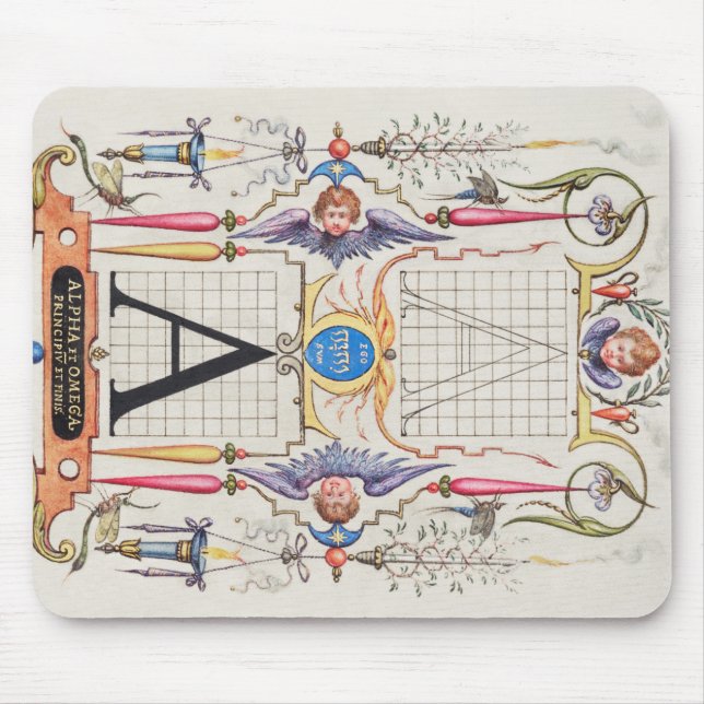 Ein Monogramm Geschenke, Alphabet A, Buchstaben A Mousepad (Vorne)