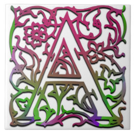 Ein Monogramm Keramik "Besque Garden" Fliese